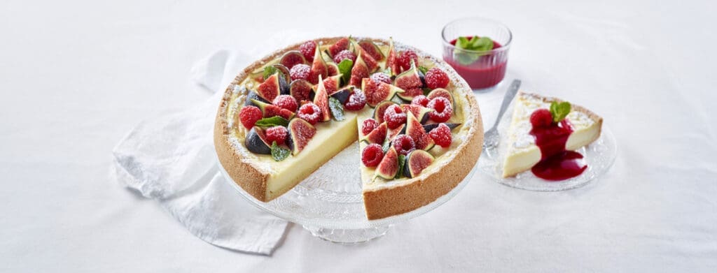 Cheesecake met frambozen