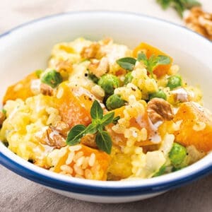 Creamy-pumpkin-risotto-with-The-Laughing-Cow