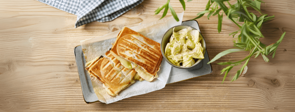 Croque en pâte feuilleté jambon